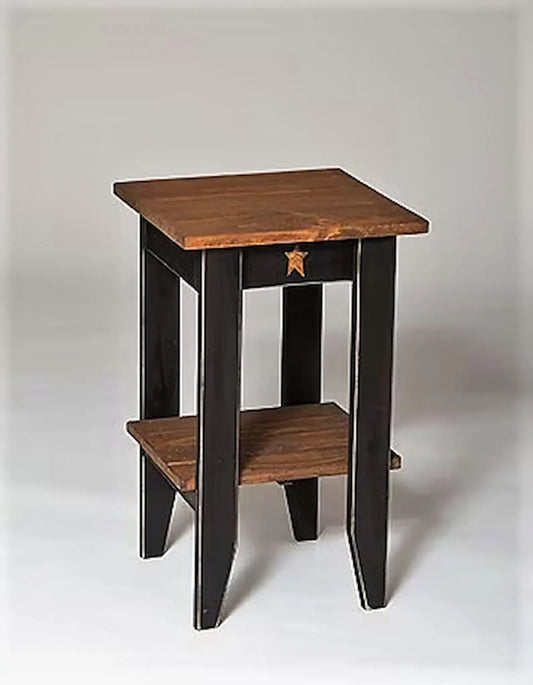 rustic end table 