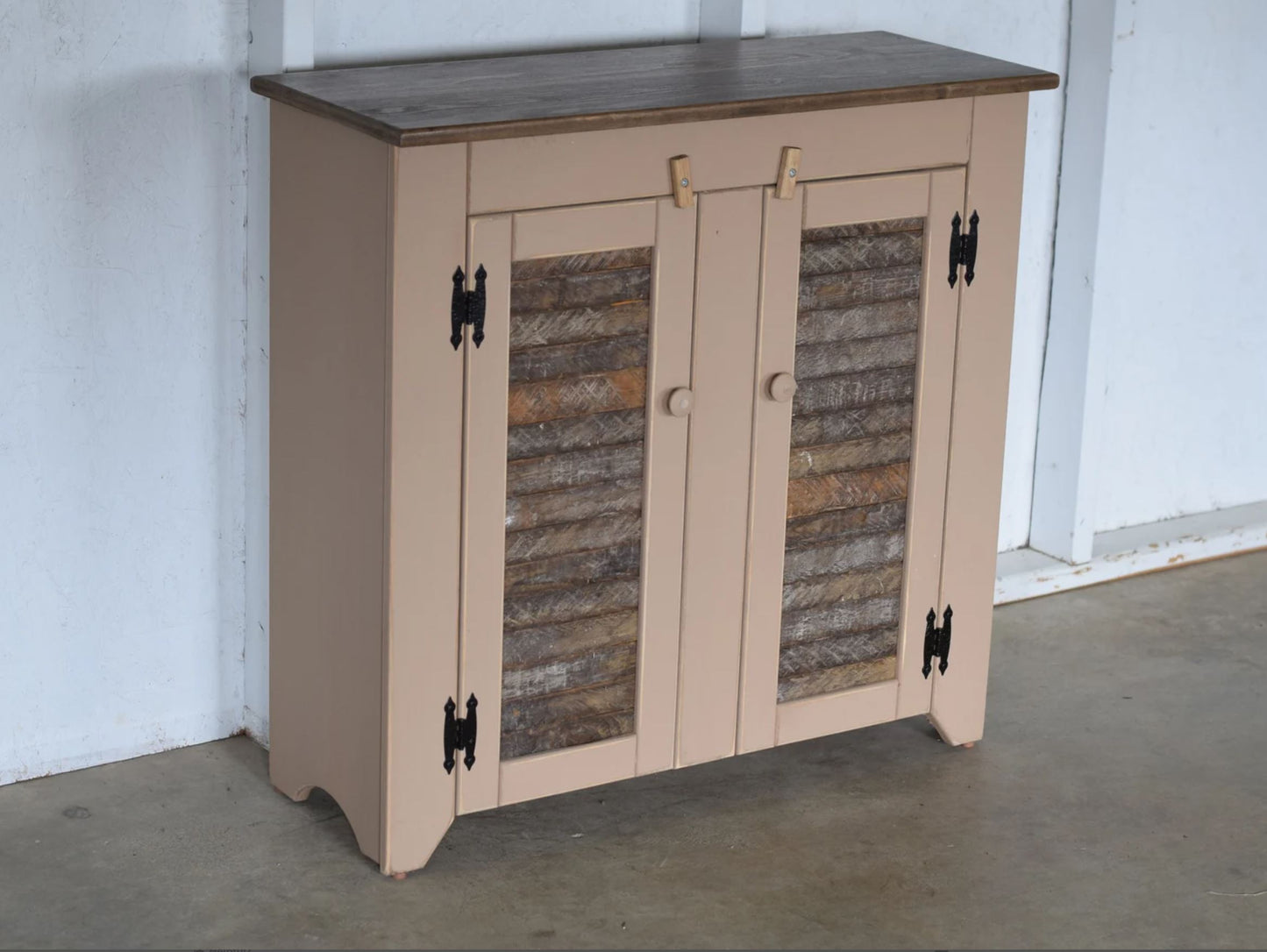 sand brown and mw hall cabinet