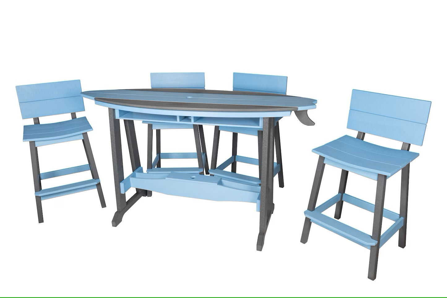 surfboard table set light blue