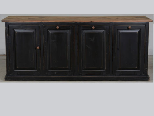 custom Primitive Triple Trash Bin with storage Cabinet (With trim) No drawers