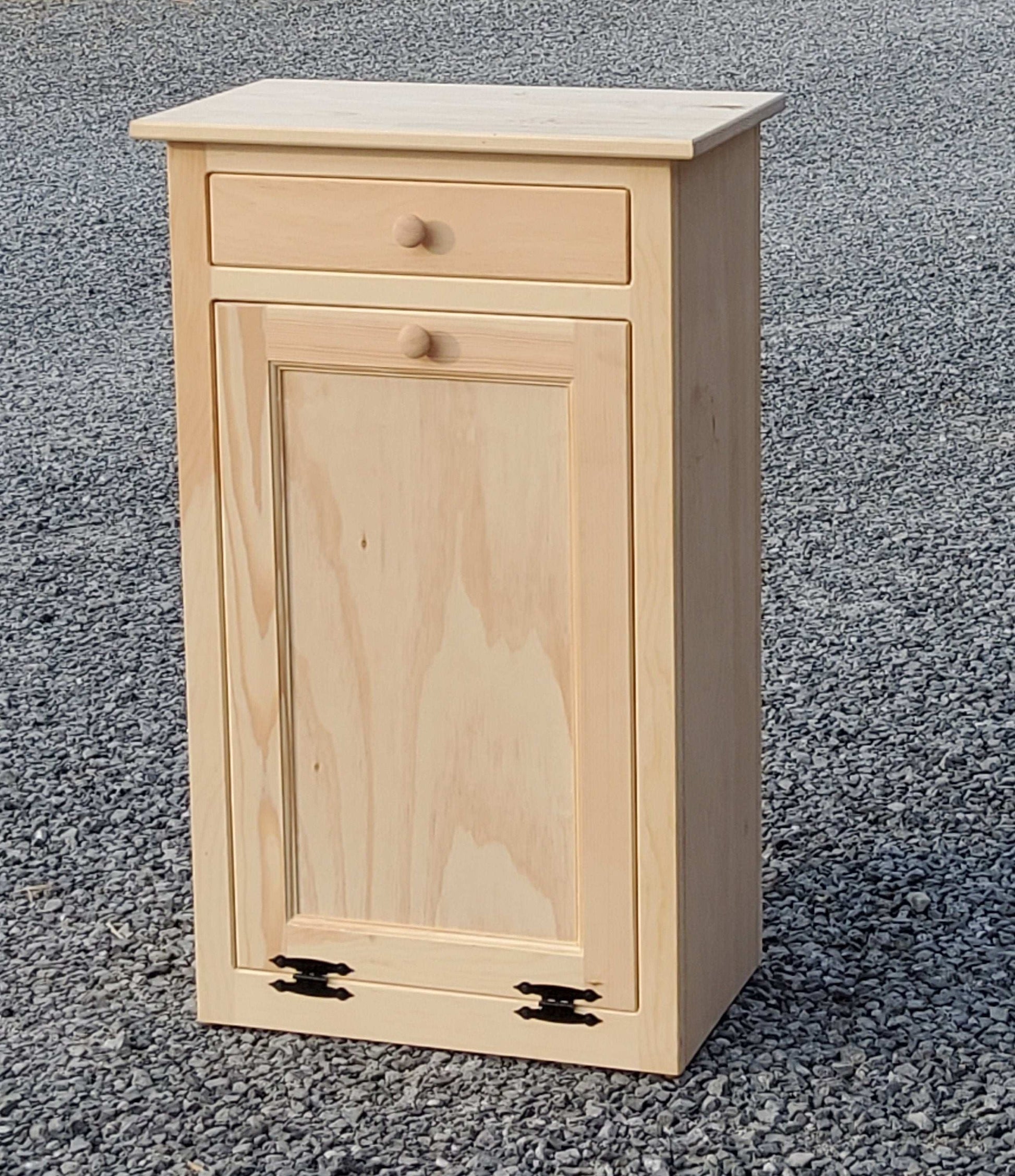 unfinished trash bin shaker door