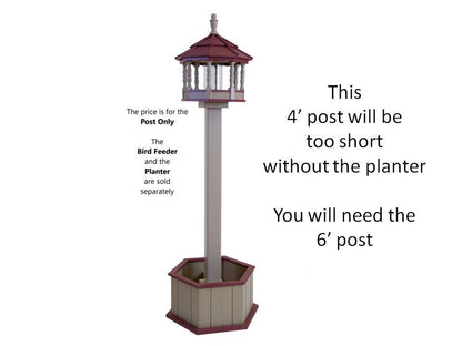 4 ft clay post