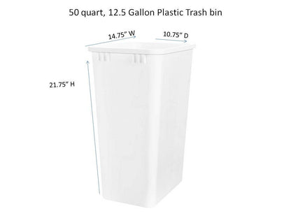 50qt plastic can measurements