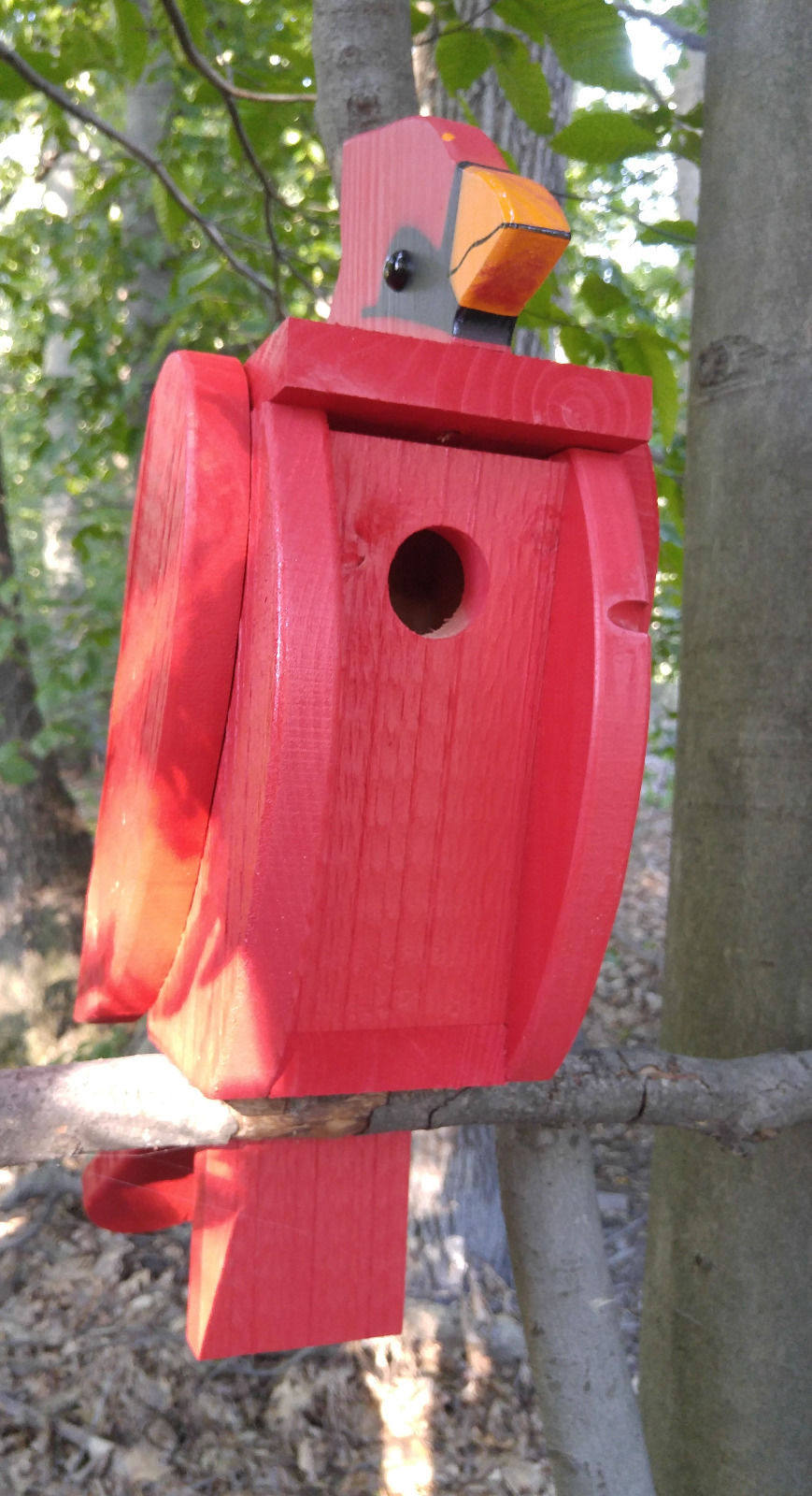 amish cardinal birdhouse