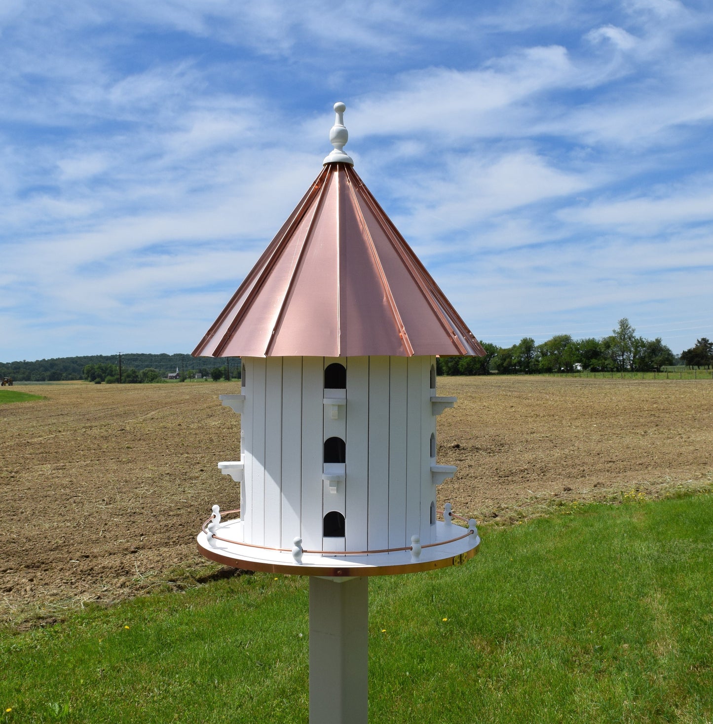 castle birdhouse copper