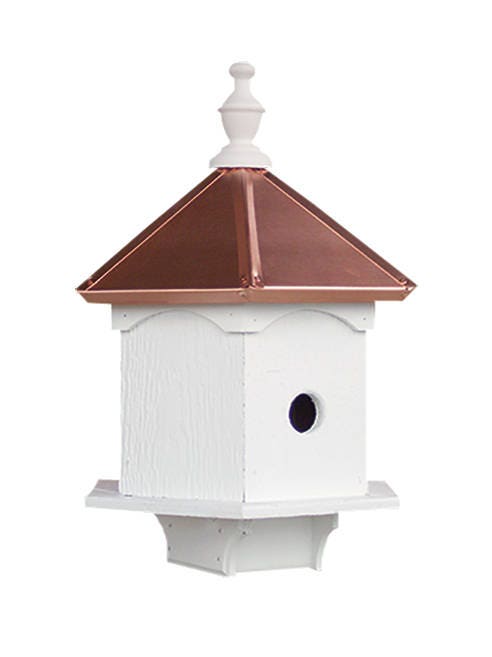 Small wood & copper birdhouse