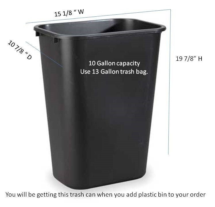 Rustic Trash Bin with Cup Handles | X door