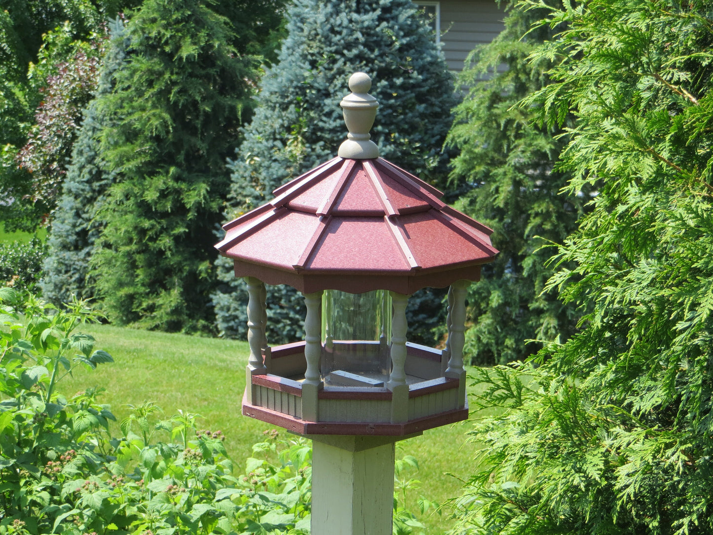 Small Poly Gazebo Spindle Bird Feeder | Multiple Colors