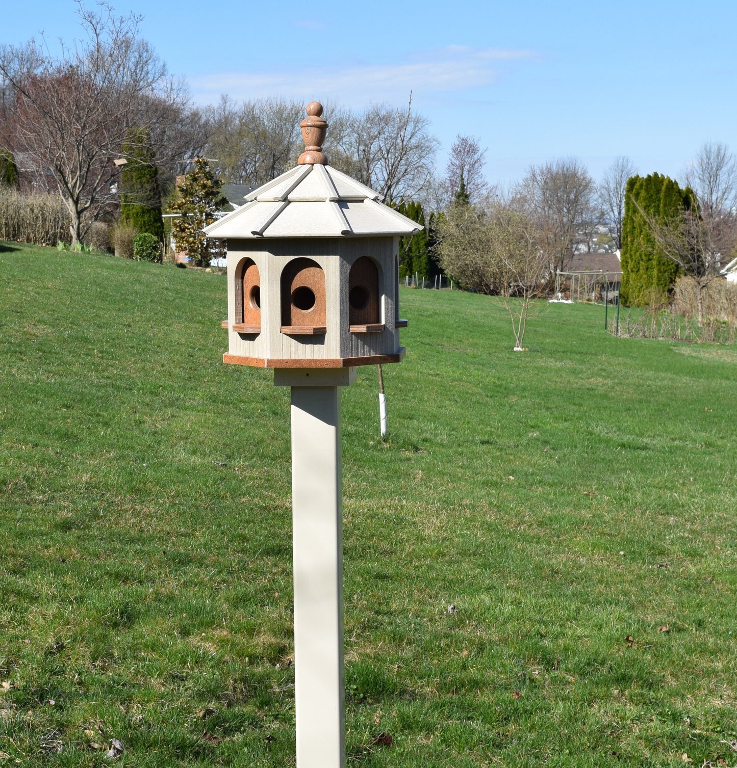 Small Poly Gazebo Bird house | Mahogany & Birch