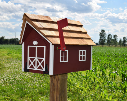 Amish Handmade Mailbox | Red
