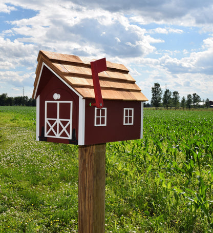 Amish Handmade Mailbox | Red