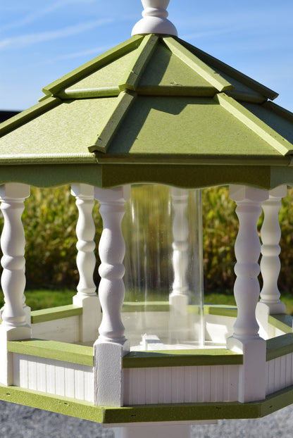 Large Poly Gazebo Spindle Bird Feeder | Multiple Bright Colors