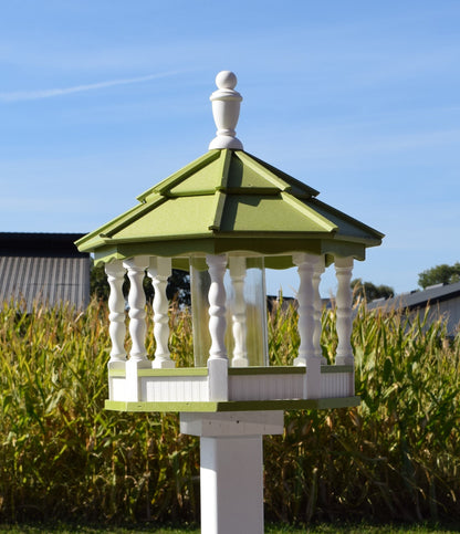 Large Poly Gazebo Spindle Bird Feeder | Multiple Bright Colors