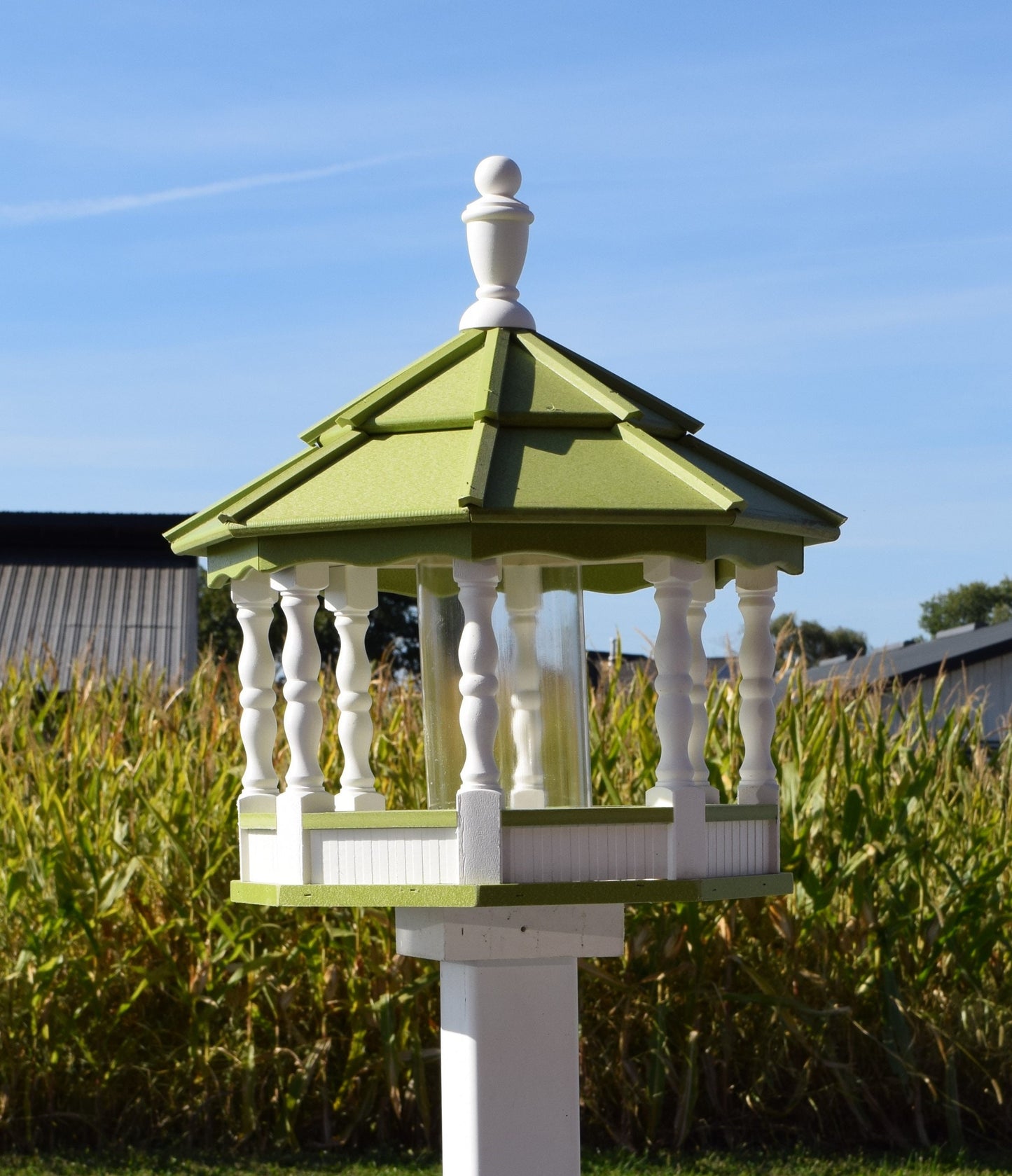 Large Poly Gazebo Spindle Bird Feeder | Multiple Bright Colors