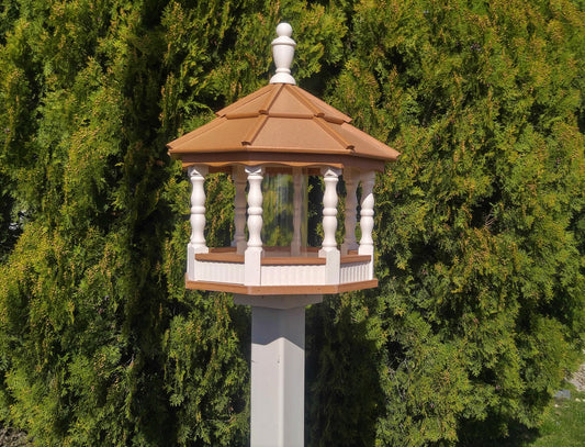 Large Poly Gazebo Bird Feeder | Spindle | Ivory & Cedar