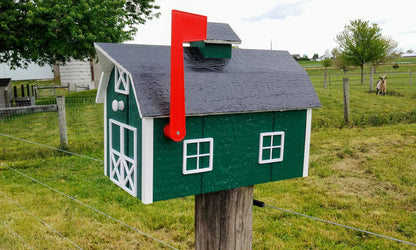 Amish Barn Mailbox | Multiple Colors