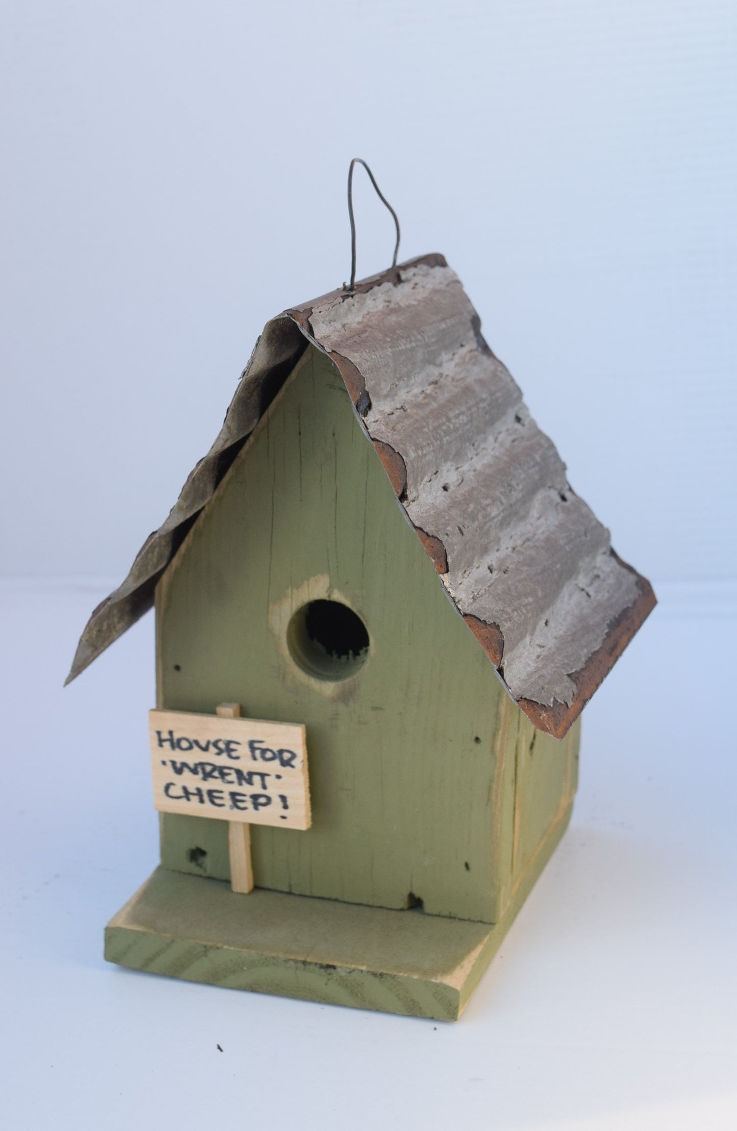 'House for Wrent' Wren Birdhouse