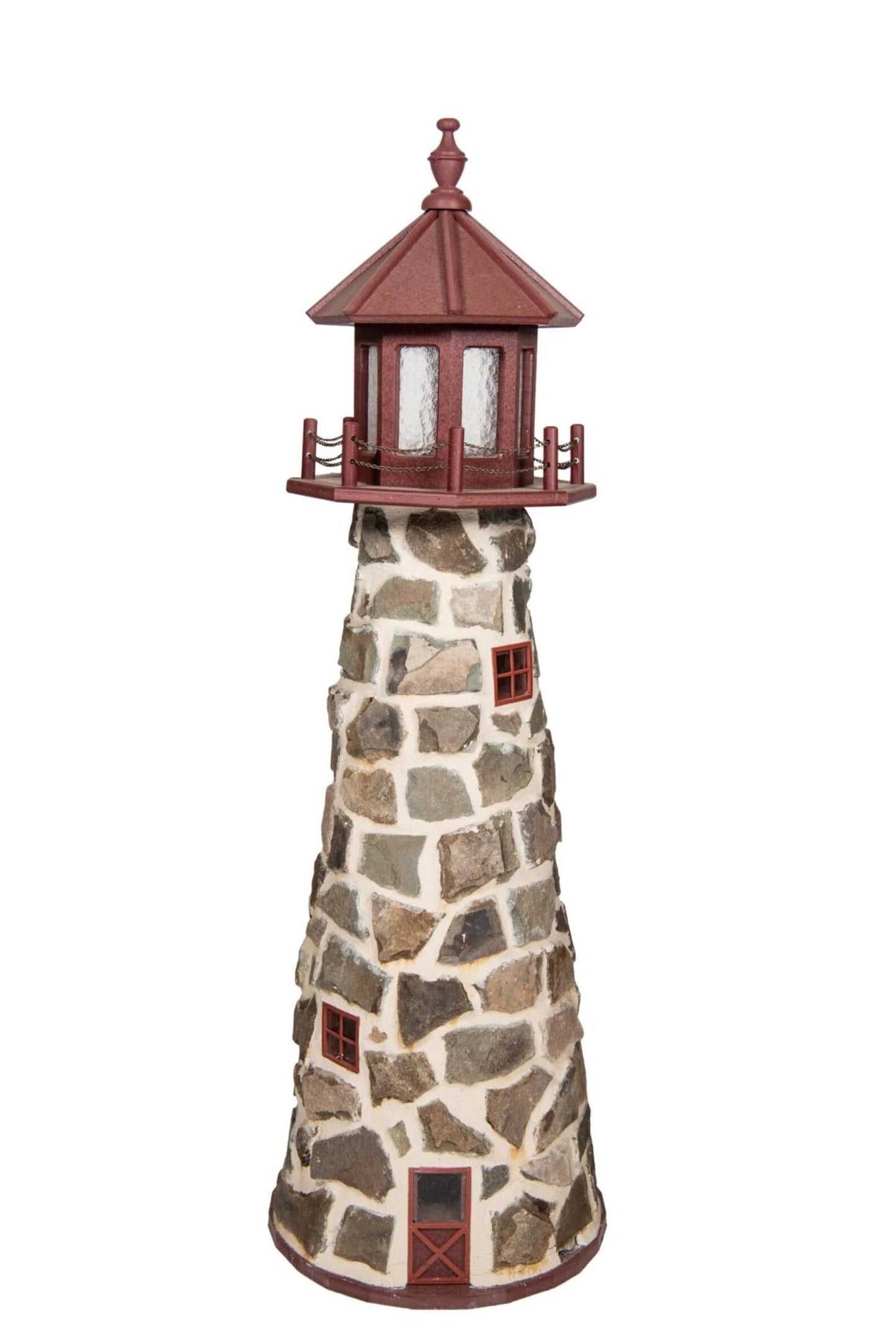 Amish handmade stone garden lighthouse