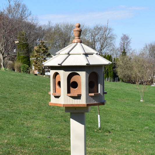 mahogany and birch poly gazebo birdhouse