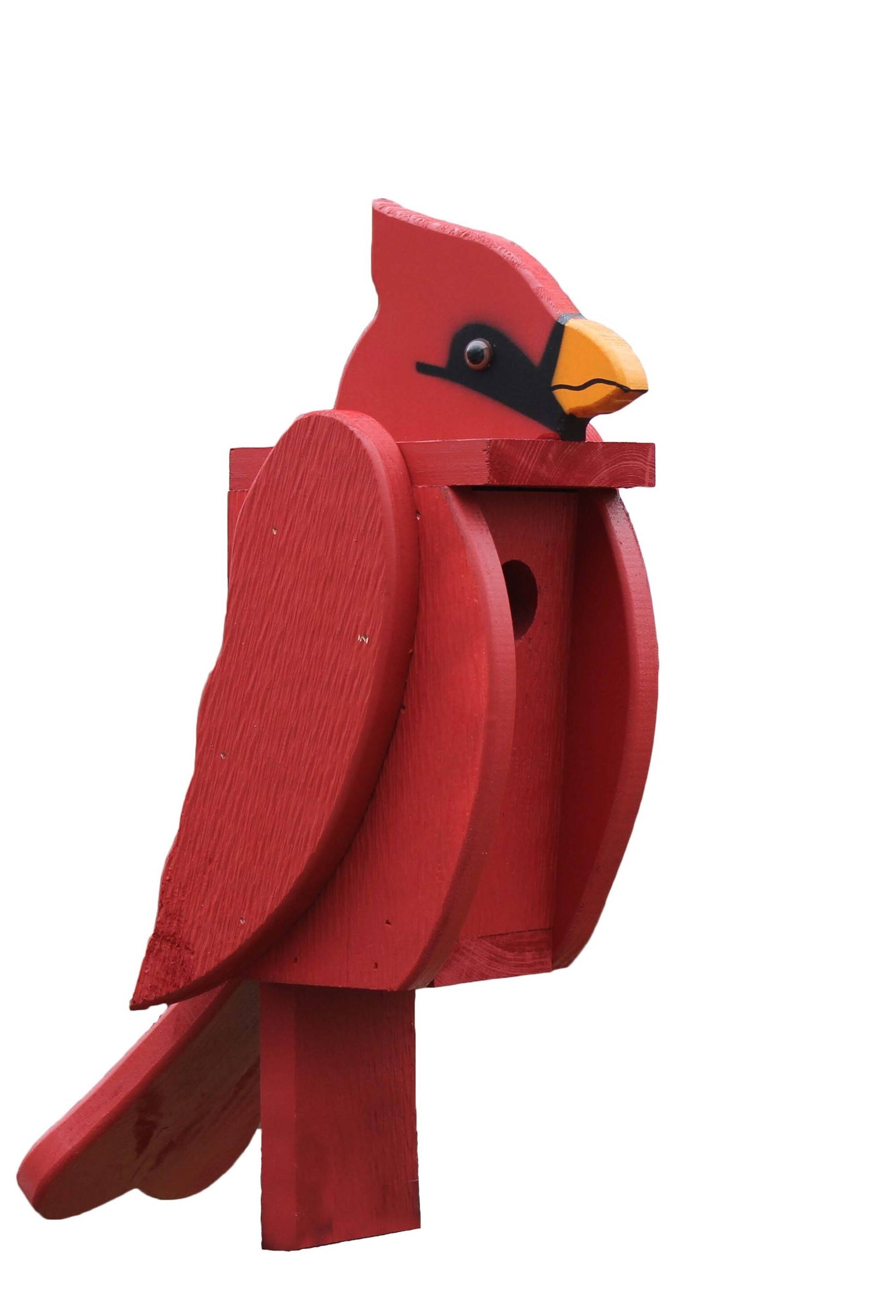 red cardinal birdhouse