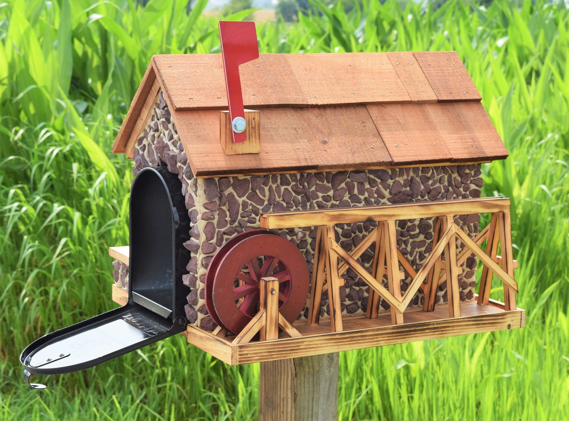 stone house watermill mailbox